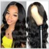 Body Wave Wig Lace Part Wig 150% Density Middle Part With Baby Hair Realistic Human Hair Wigs img-min