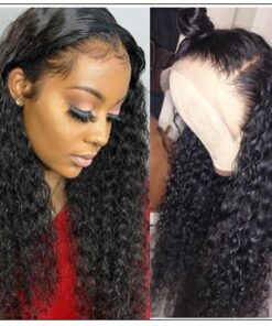 Brazilian Natural Pre-plucked Long Curly Lace Front Wig 100% Human Hair 4-min