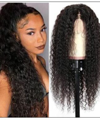 Brazilian Natural Pre-plucked Long Curly Lace Front Wig 100% Human Hair img-min