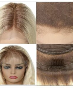 Dark Roots Blonde Pre Plucked 360 Lace Wig img 2-min