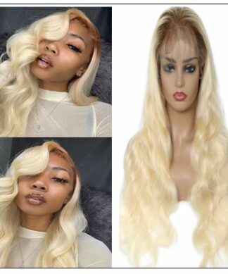 Dark Roots Blonde Pre Plucked 360 Lace Wig img-min