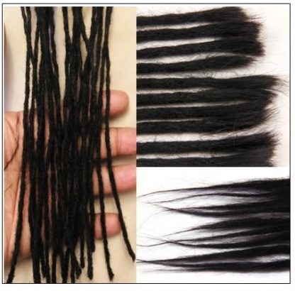 Dreadlock Extensions Human Hair 1# Hair Color Hairstyles 2-min