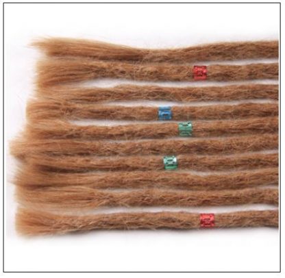 Dreadlock Extensions Human Hair 27 Light Brown Dyed Dreads 4