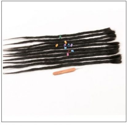 Dreadlock Human Hair Extensions Natural Black 3-min