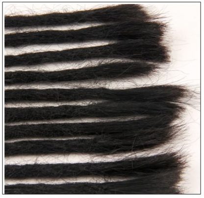 Dreadlock Human Hair Extensions Natural Black 4 min