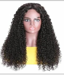 Jerry Curly Wigs Lace Part Wig Middle Part 150% Density Natural Hair Line Glueless Human Hair Wigs 3-min