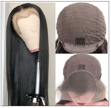 New Design Pre Plucked Natural Hairline 100 Straight Human Virgin Hair Lace Front Wigs 4 min