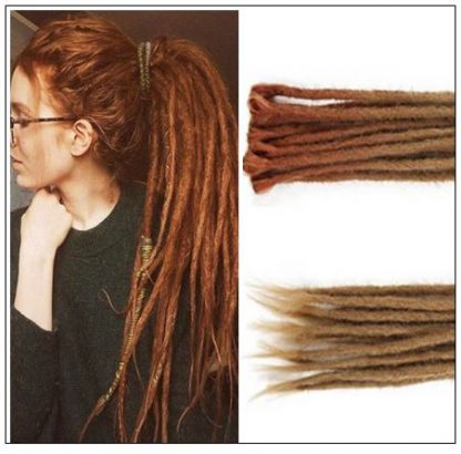 Ombre Brown 2-13 Synthetic Dreadlocks Extensions Reggae Hair 3-min