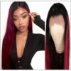 Ombre Human Hair Wig 1B99J Burgundy Wig 4x4 Lace Closure Wig Straight Human Hair Lace Wigs img-min