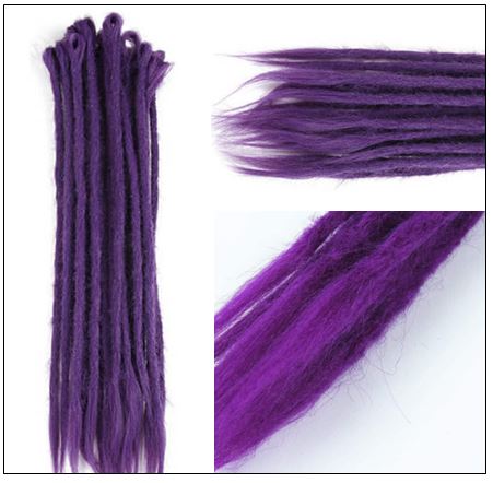 Ombre Purple 2-21 Crochet Braids Dreadlock Extensions With Synthetic Hair 4-min