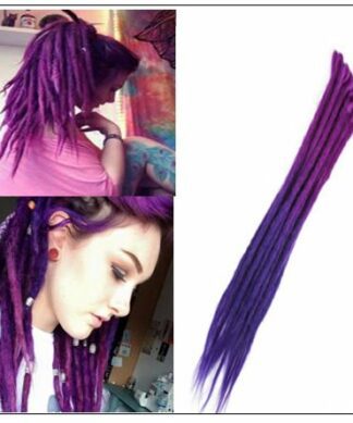 Ombre Purple 2-21 Crochet Braids Dreadlock Extensions With Synthetic Hair img-min