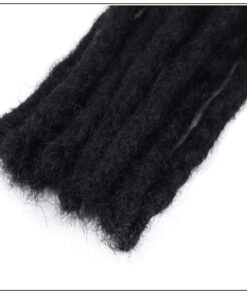 Straight Dreadlock Extensions Crochet Synthetic Dreadlocks Black Color 4 min