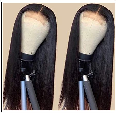 4X4 Lace Front Wig Straight Hair Human Hair Lace Closure Wig for Black  Women 18″