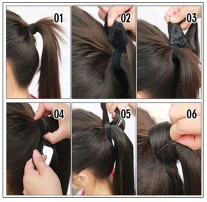 12 inch human hair ponytail 4-min