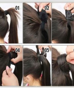 26 inch human hair ponytail 4-min