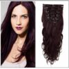 #99J Dark Plum Red Body Wave 100% Remy Hair Clip In Human Hair Extensions img-min
