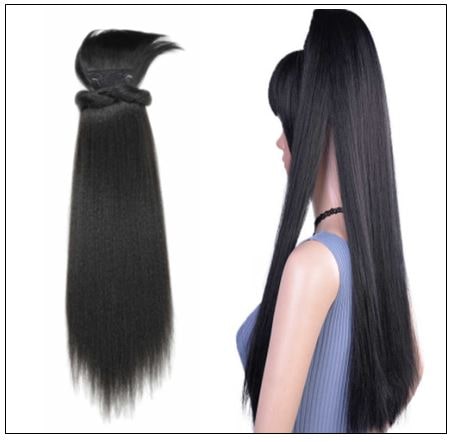 Black girl ponytail with bangs 2-min