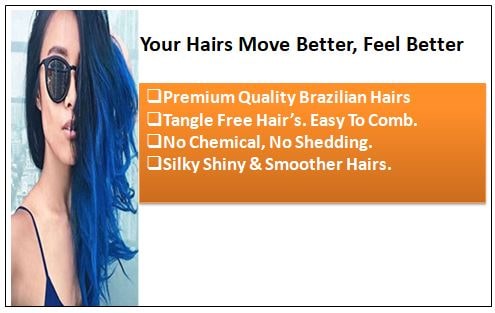 Blue Body Wave 100% Remy Hair Clip In Human Hair Extensions 2..-min