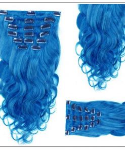 Blue Body Wave 100 Remy Hair Clip In Human Hair Extensions 3 min