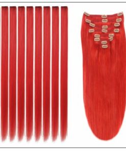Dark Red Clip In Hair Extensions 2-min