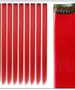 Dark Red Clip In Hair Extensions 3-min