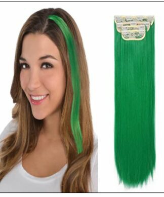 Green Clip In Hair Extensions img-min