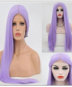 Long Purple Lace Front Wigs Sew In With Baby Hair 2-min