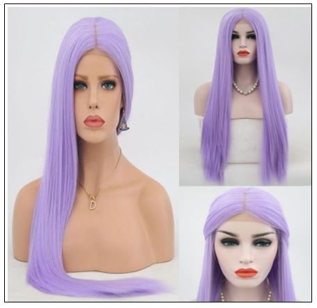 Long Purple Lace Front Wigs Sew In With Baby Hair 2-min