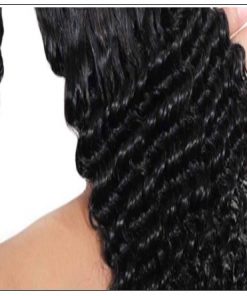 Long curly ponytail weave with braids 3-min
