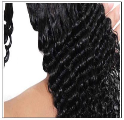 Long curly ponytail weave with braids 3-min