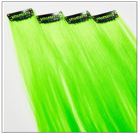 Neon Green Clip-In Hair Extension 2-min