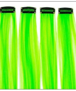 Neon Green Clip-In Hair Extension 3-min