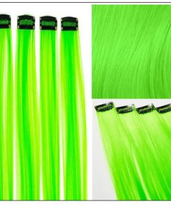 Neon Green Clip-In Hair Extension 4-min
