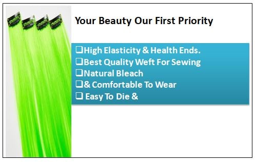 Neon Green Clip-In Hair Extension-min