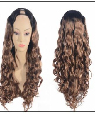 Ombre U Part Wig Human Hair Loose Body Wave T1B27 2-min