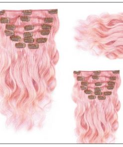 Pink Body Wave 100 Remy Hair Clip In Human Hair Extensions 3 min