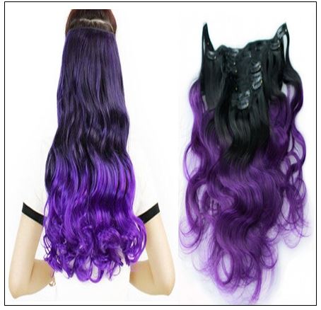 Purple Ombre Clip In Hair Extension 2-min