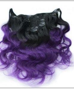 Purple Ombre Clip In Hair Extension 3-min
