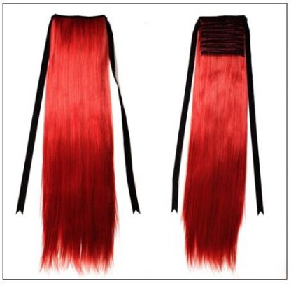 Red Ponytail hair extension 2-min