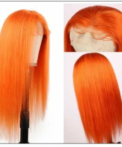 Straight Full Lace Orange Human Hair Wigs With Baby Hair 613 Honey Blonde Hair Full Lace Wig Pre Plucked Hair Transparent 2-min