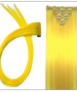 Yellow Clip In Hair Extensions 3-min