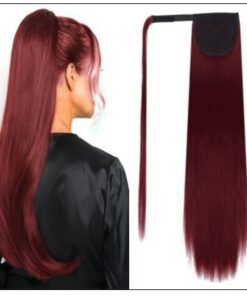 burgundy ponytail extension img-min