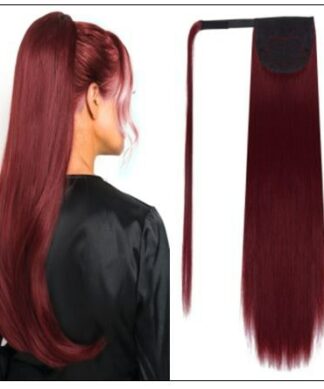 burgundy ponytail extension img-min