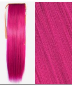 hot pink ponytail hair extension 3 min