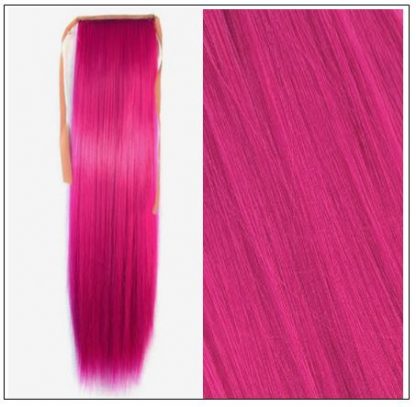 hot pink ponytail hair extension 3 min