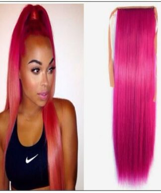 hot pink ponytail hair extension img-min