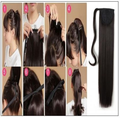 human hair ponytail extension 4-min