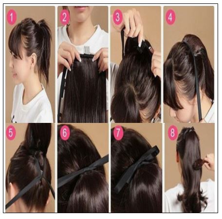 real hair ponytail 4-min