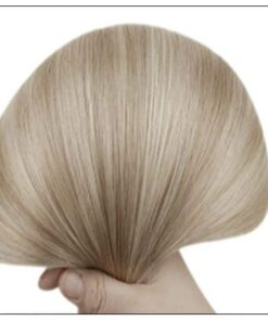 Ash Blonde Highlights Platinum Blonde U Tip Hair Extensions 3-min