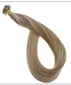 Golden Brown With Golden Blonde Colour U Tip Hair Extension 3-min